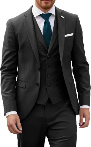 3 Piece Mens Suit Regular Fit Wedding Suit Prom Formal Suits for Men Business Suits Jacket Vest Pants Set