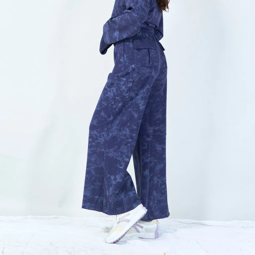 Abstract print wide-leg lounge pants wholesale