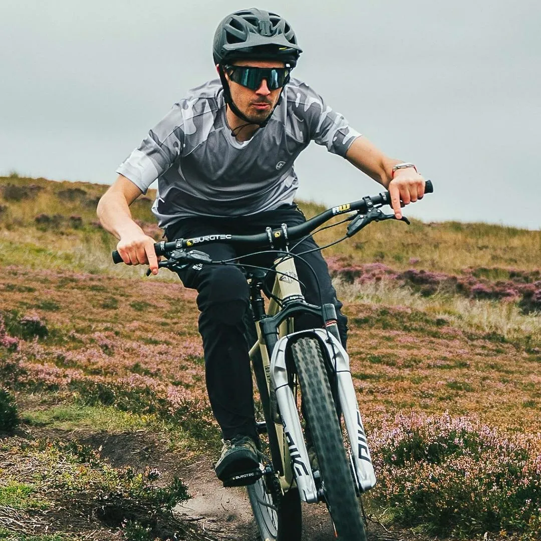 Arctic Camo Short Sleeve MTB Jersey (Sleeves Only Design)