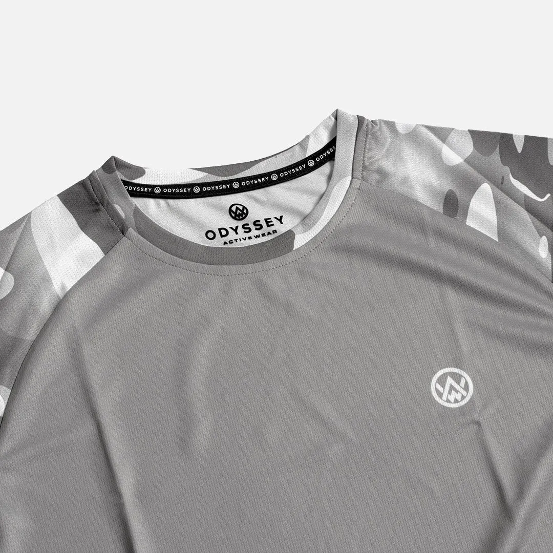 Arctic Camo Short Sleeve MTB Jersey (Sleeves Only Design)