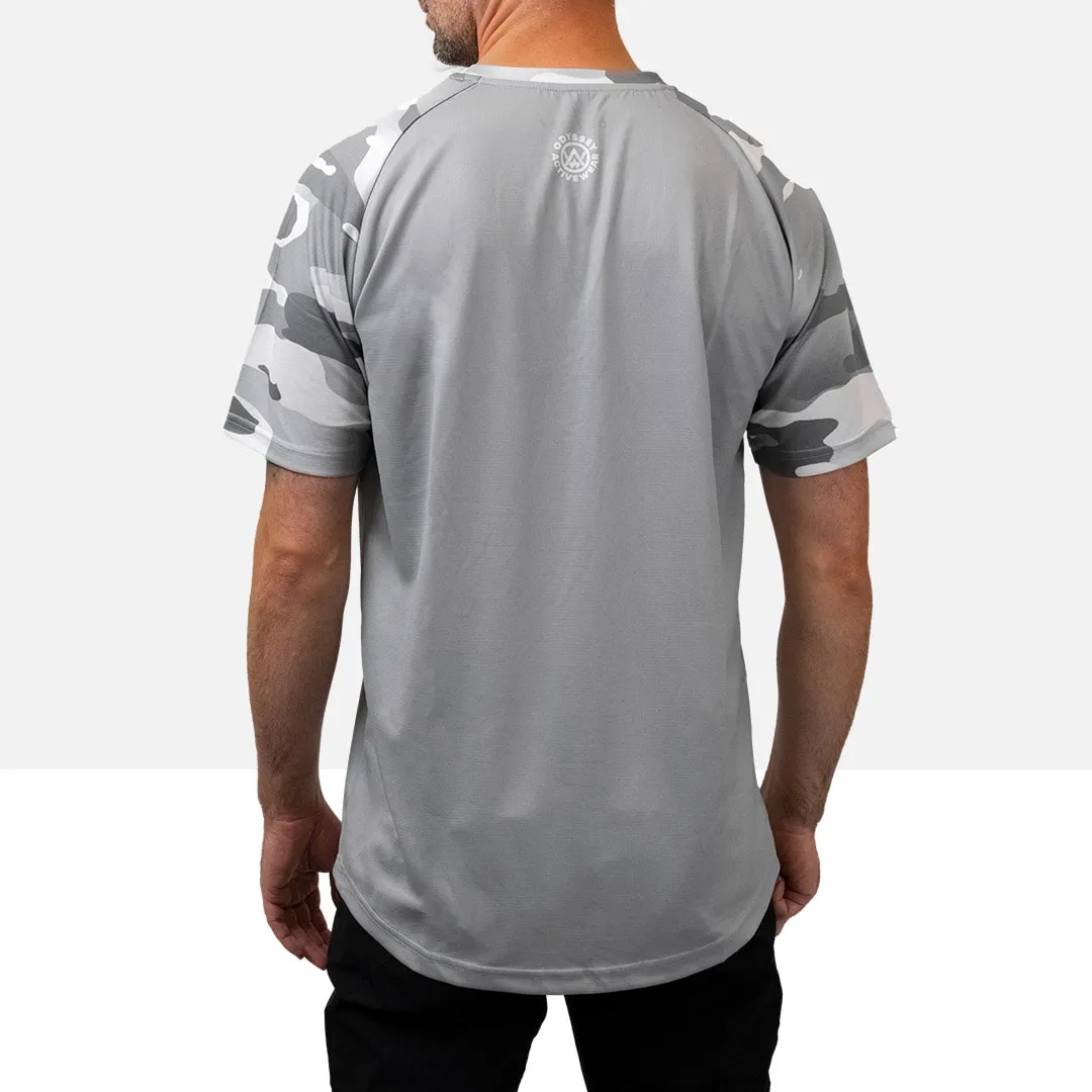 Arctic Camo Short Sleeve MTB Jersey (Sleeves Only Design)