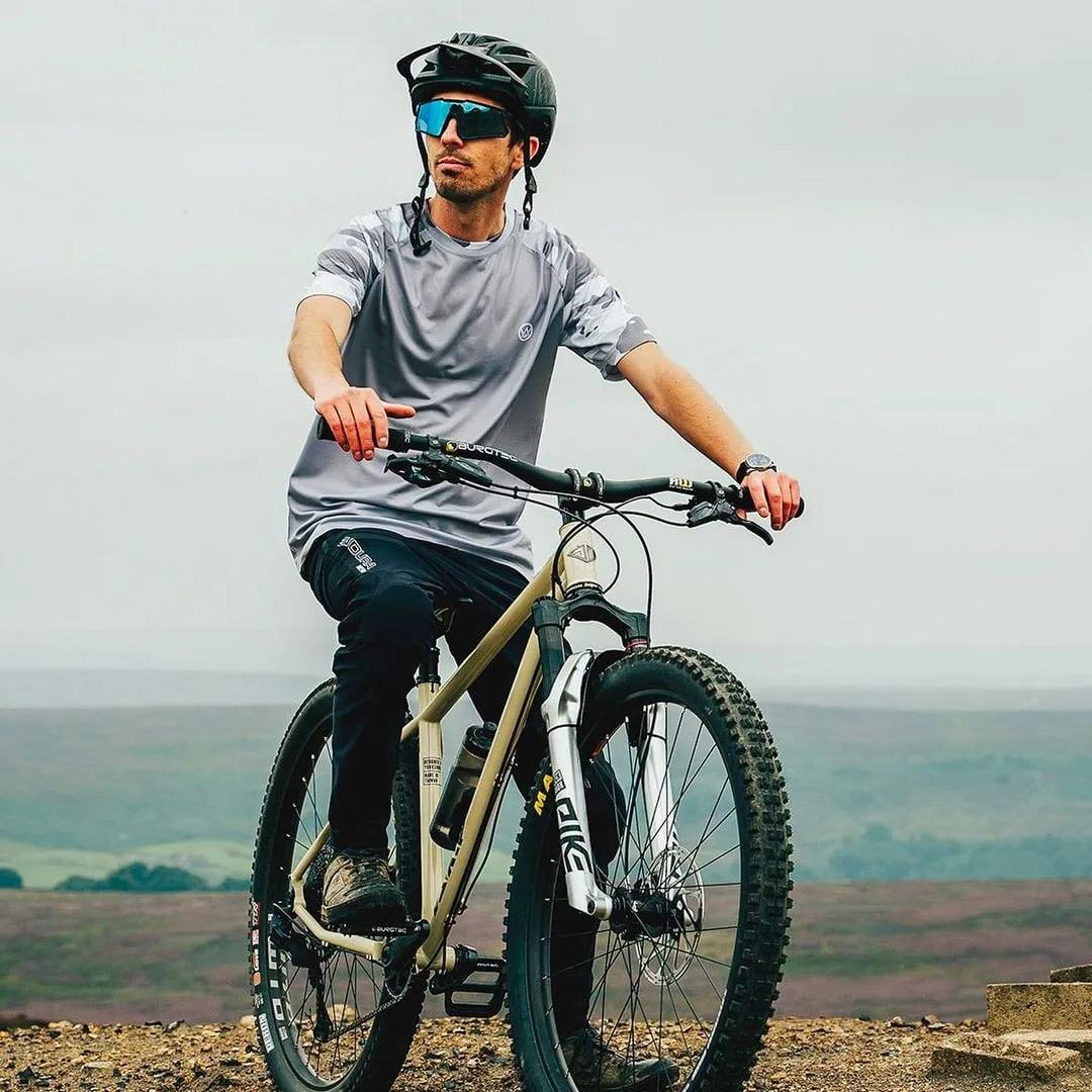 Arctic Camo Short Sleeve MTB Jersey (Sleeves Only Design)