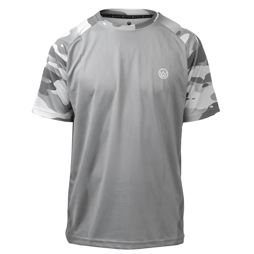 Arctic Camo Short Sleeve MTB Jersey (Sleeves Only Design)