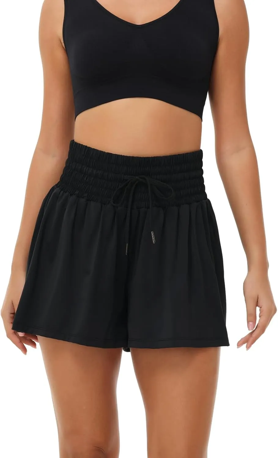 Blaosn Flowy Athletic Shorts for Women Gym Workout Running Lounge Pants High Waist with Pocket Cute Clothes Summer Outfits