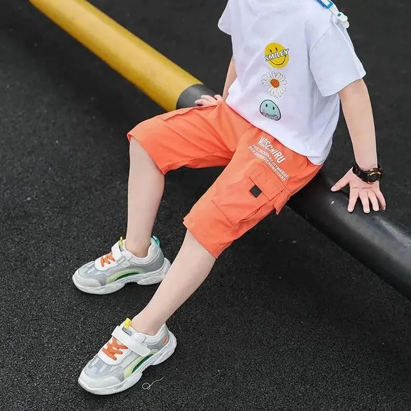 Boys Shorts Casual Solid Colors Elastic