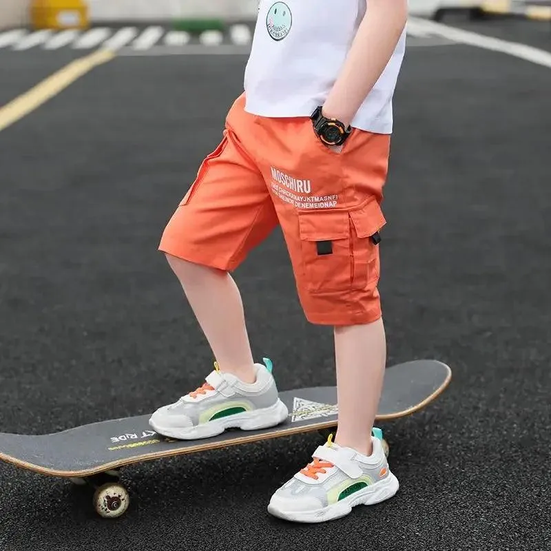 Boys Shorts Casual Solid Colors Elastic