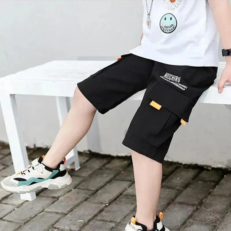 Boys Shorts Casual Solid Colors Elastic