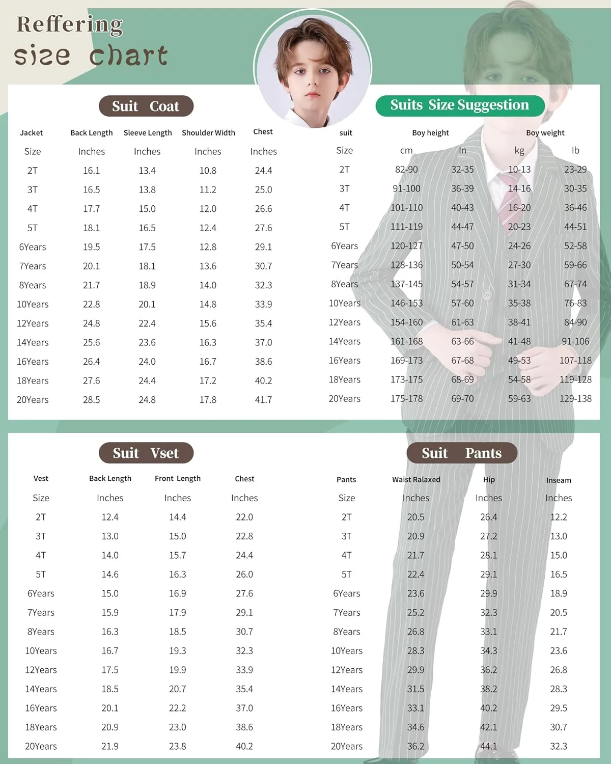 Boys Slim Fit Suits Striped Formal 6 Boys Suits Set Toddler Kids Suits Blazer Pants Vest Shirt Tie Bowtie