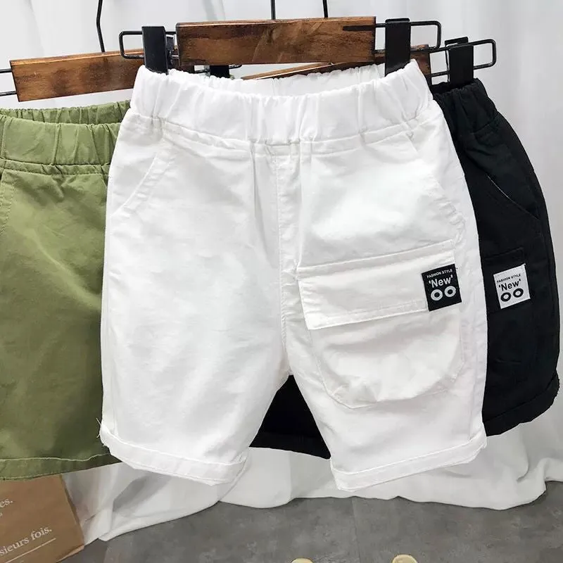 Boys' Summer Pants Five-point Pants Thin Children's Overalls Shorts Korean Baby Casual Trendy Pants