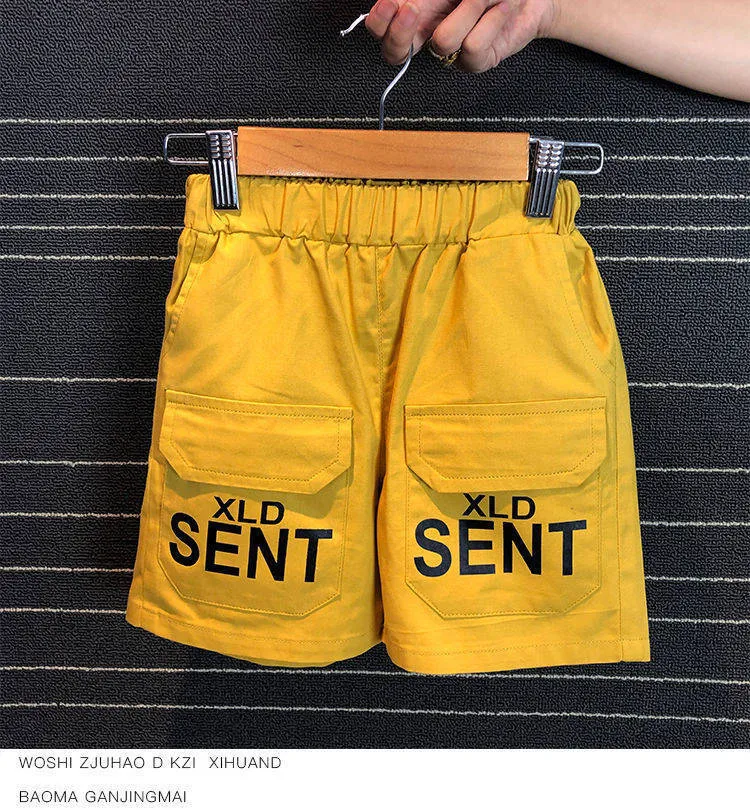 Boys' Summer Pants Five-point Pants Thin Children's Overalls Shorts Korean Baby Casual Trendy Pants