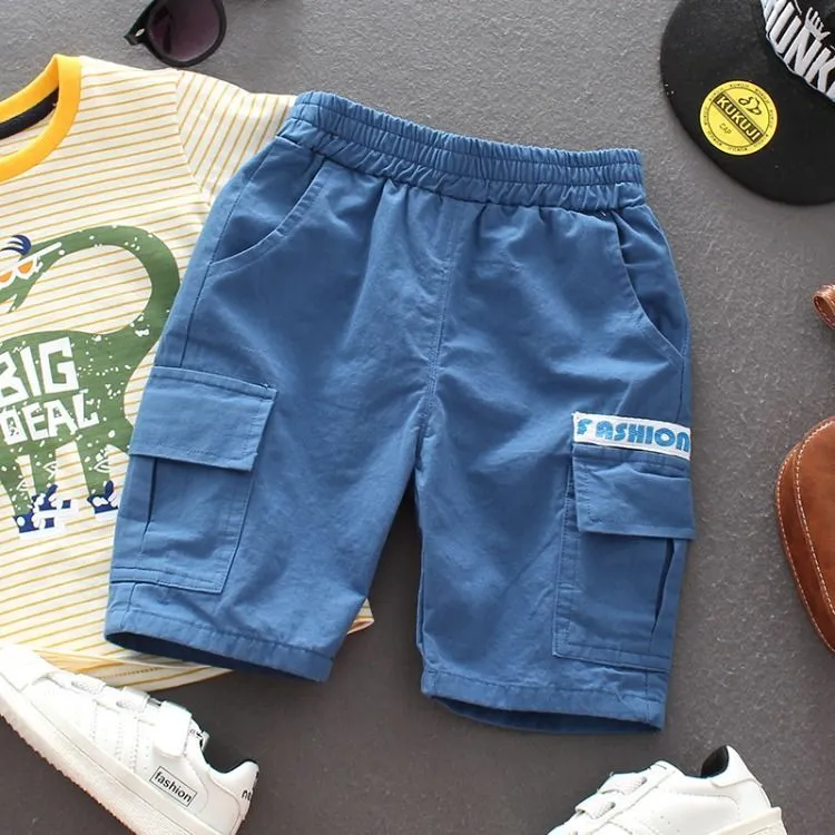 Boys' Summer Pants Five-point Pants Thin Children's Overalls Shorts Korean Baby Casual Trendy Pants