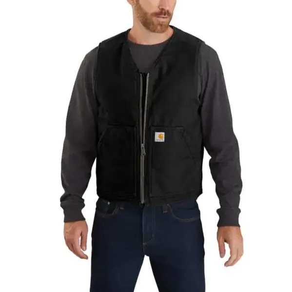 CARHARTT WASHED DUCK SHERPA LINED VEST 104394