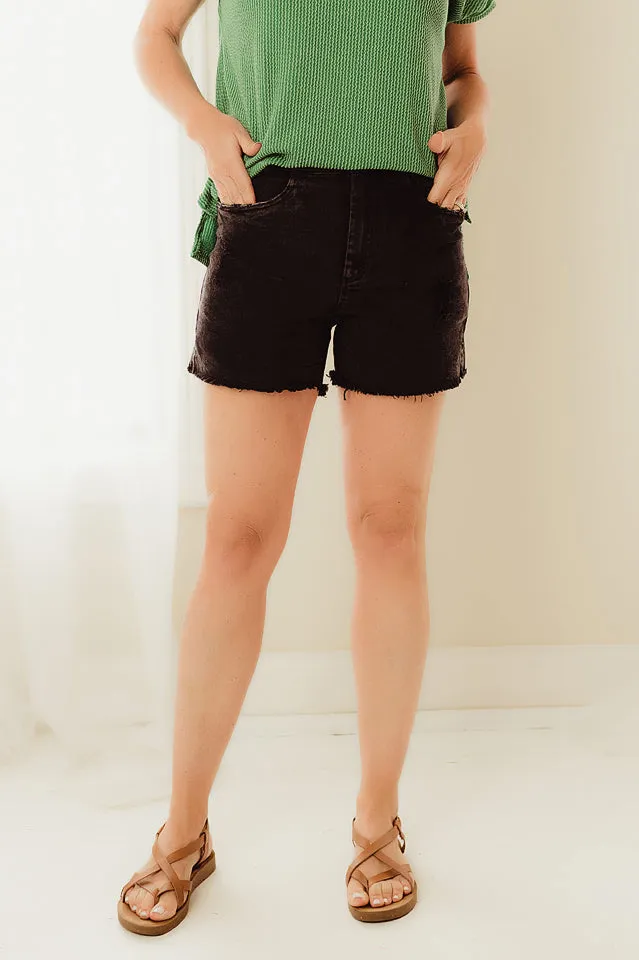 Casual Washed Denim Shorts
