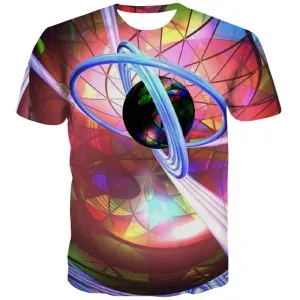 Colorful T-shirt Men Dizziness Shirt Print Abstract Tshirts Cool Graffiti T-shirts 3d Psychedelic Tshirt Anime