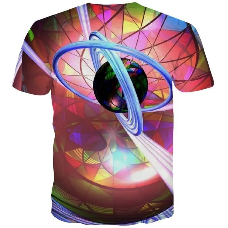 Colorful T-shirt Men Dizziness Shirt Print Abstract Tshirts Cool Graffiti T-shirts 3d Psychedelic Tshirt Anime