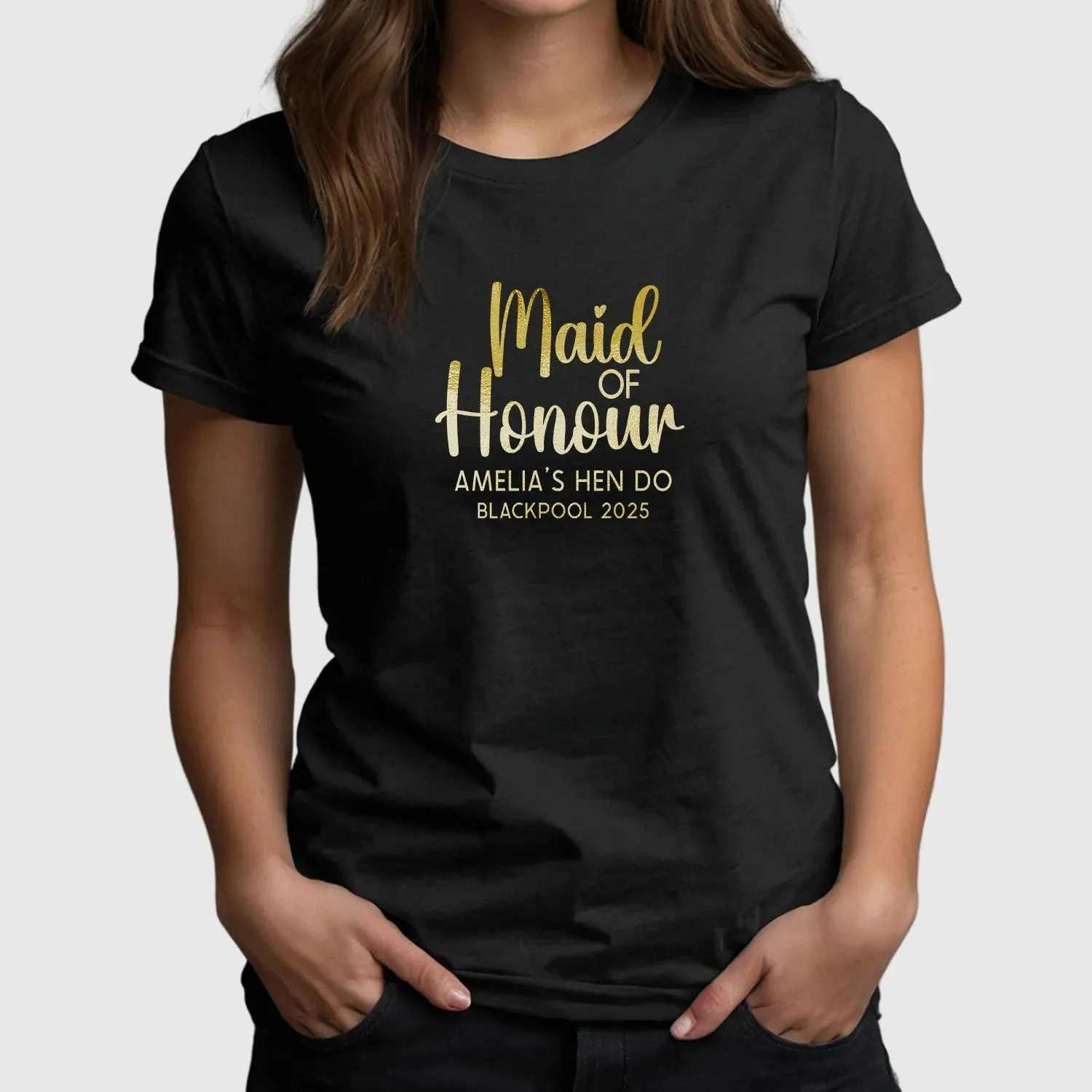 Customisable Hen Party T-Shirts | The Bride & Bridesmaid