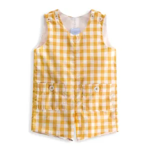 Front Pocket John John -- Mustard Check