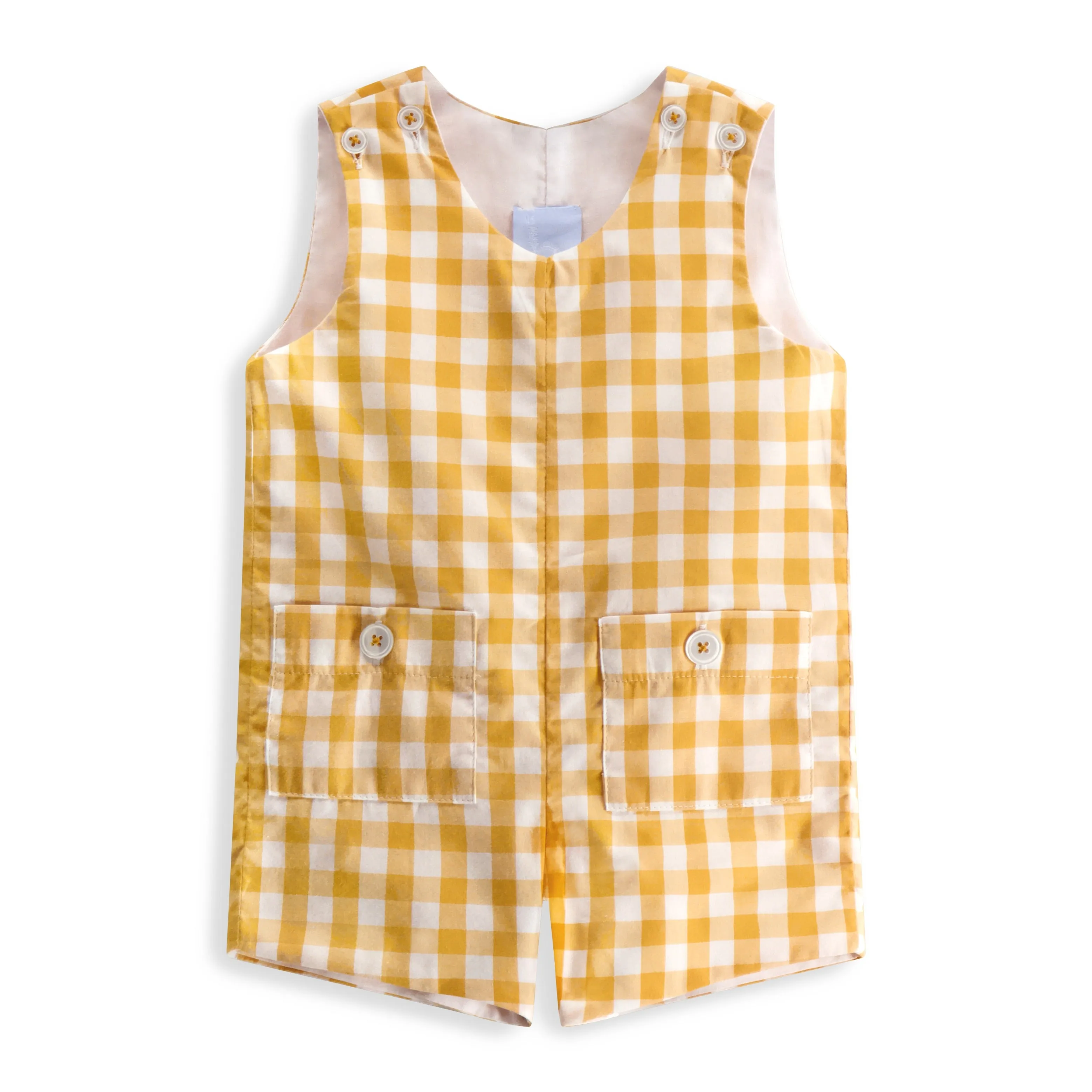Front Pocket John John -- Mustard Check