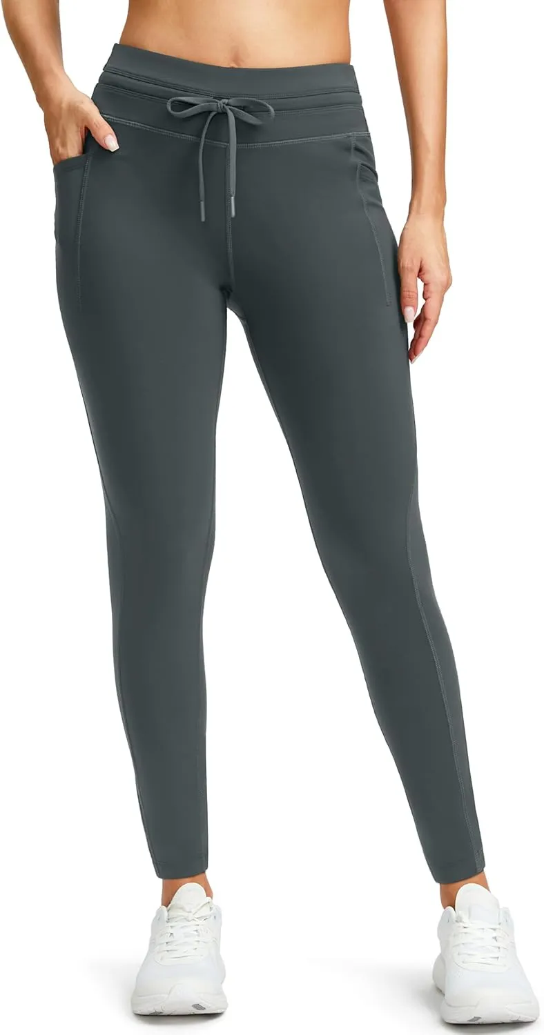 G Gradual Women's Fleece Lined Winter Leggings High Waisted Water Resistant Thermal Hiking Ski Pants for Women with Pockets