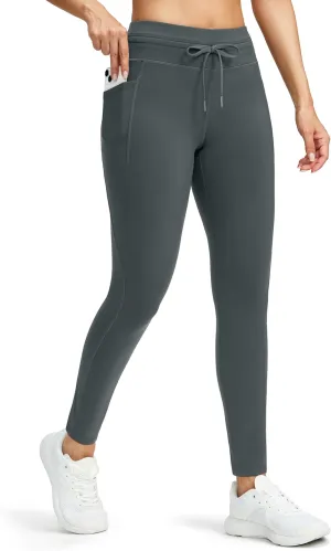 G Gradual Women's Fleece Lined Winter Leggings High Waisted Water Resistant Thermal Hiking Ski Pants for Women with Pockets