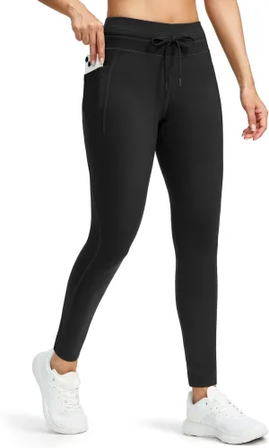 G Gradual Women's Fleece Lined Winter Leggings High Waisted Water Resistant Thermal Hiking Ski Pants for Women with Pockets