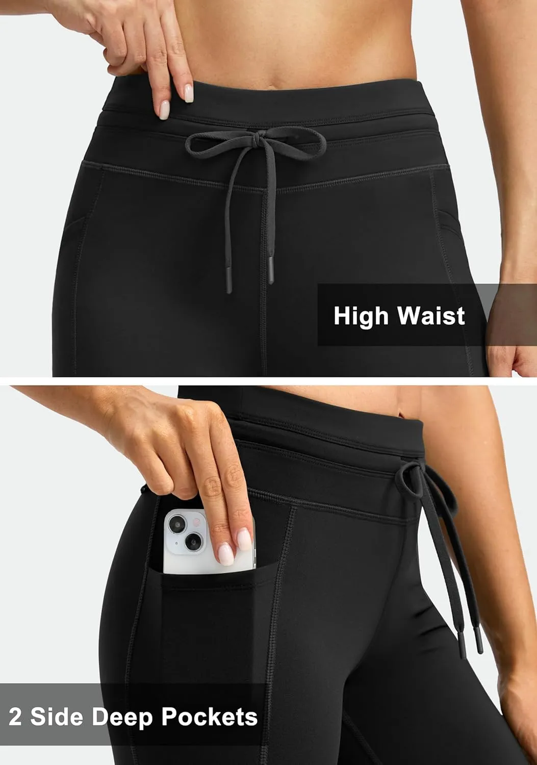G Gradual Women's Fleece Lined Winter Leggings High Waisted Water Resistant Thermal Hiking Ski Pants for Women with Pockets