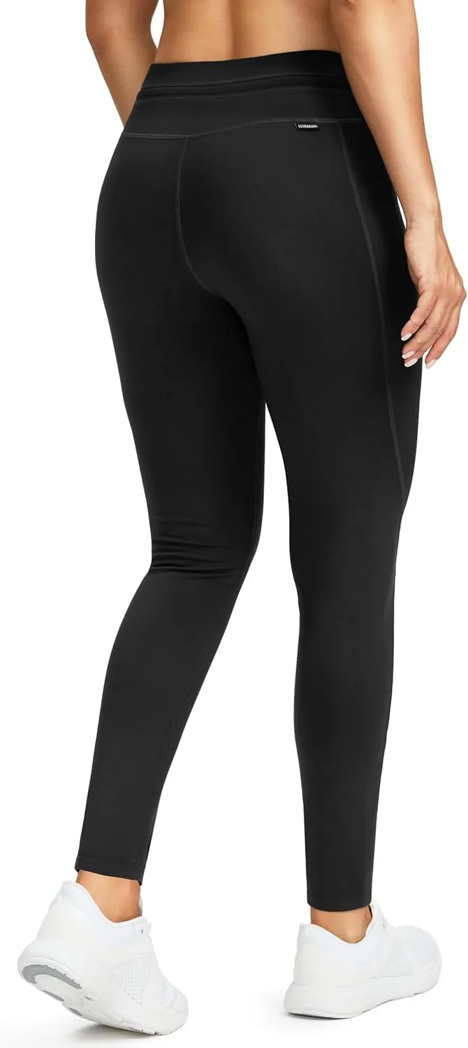 G Gradual Women's Fleece Lined Winter Leggings High Waisted Water Resistant Thermal Hiking Ski Pants for Women with Pockets