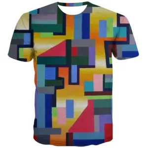 Graffiti T-shirt Men Colorful Tshirts Novelty Vintage Tshirts Casual Art Shirt Print Harajuku Tshirt Printed Short Sleeve
