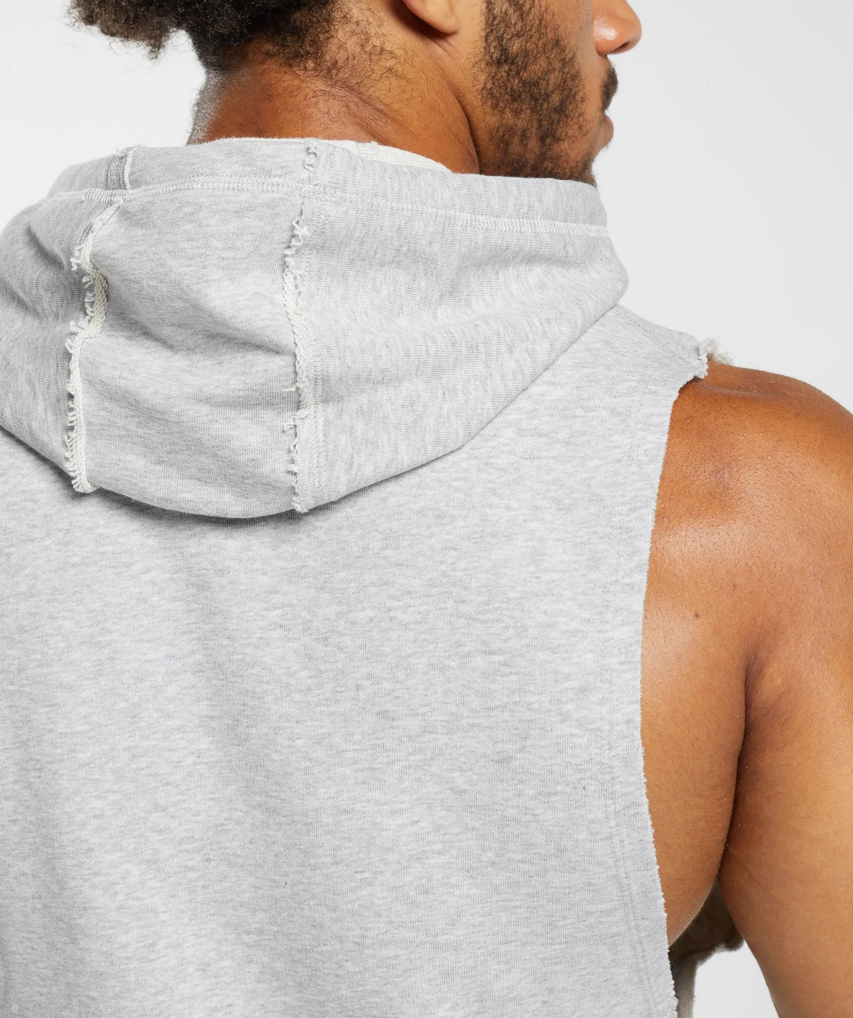 Gymshark Legacy Drop Arm Hoodie - Light Grey Marl