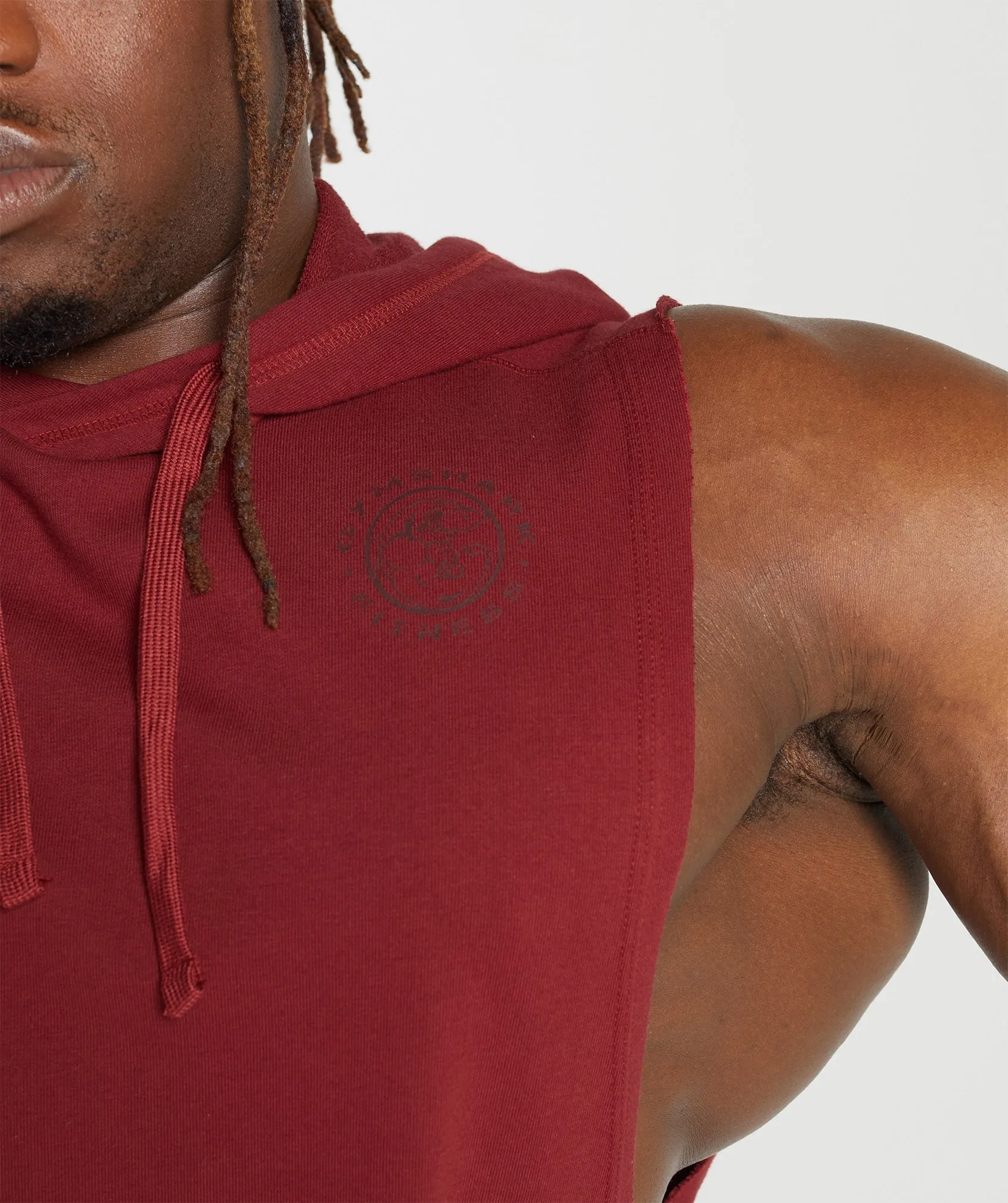 Gymshark Legacy Drop Arm Hoodie - Washed Red
