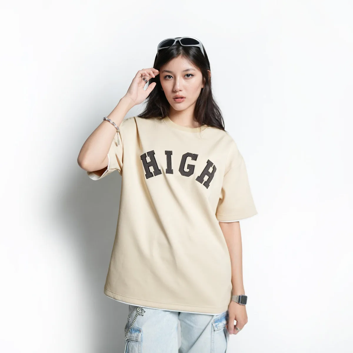 HIGH CULTURED High Arch Triumph Double Layered Tee-1111
