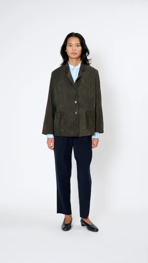 Leather Walking Jacket in Taupe