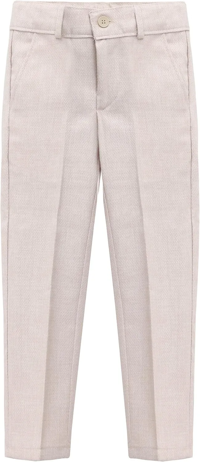 Lilax Boys Formal Suit 4 Piece Vest, Pants and Tie Dresswear Suit Set