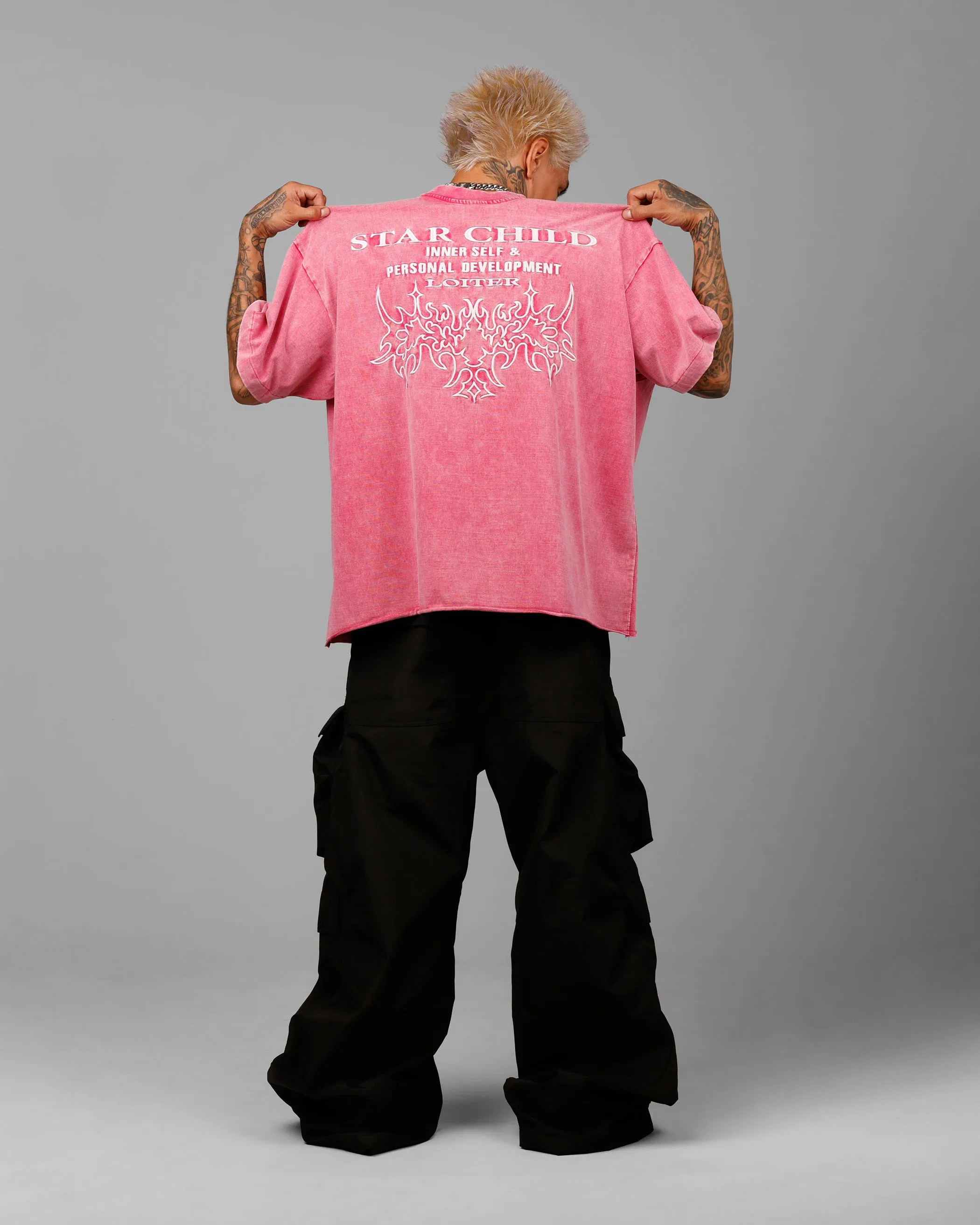 Loiter Star Child Pocket T-Shirt Pink