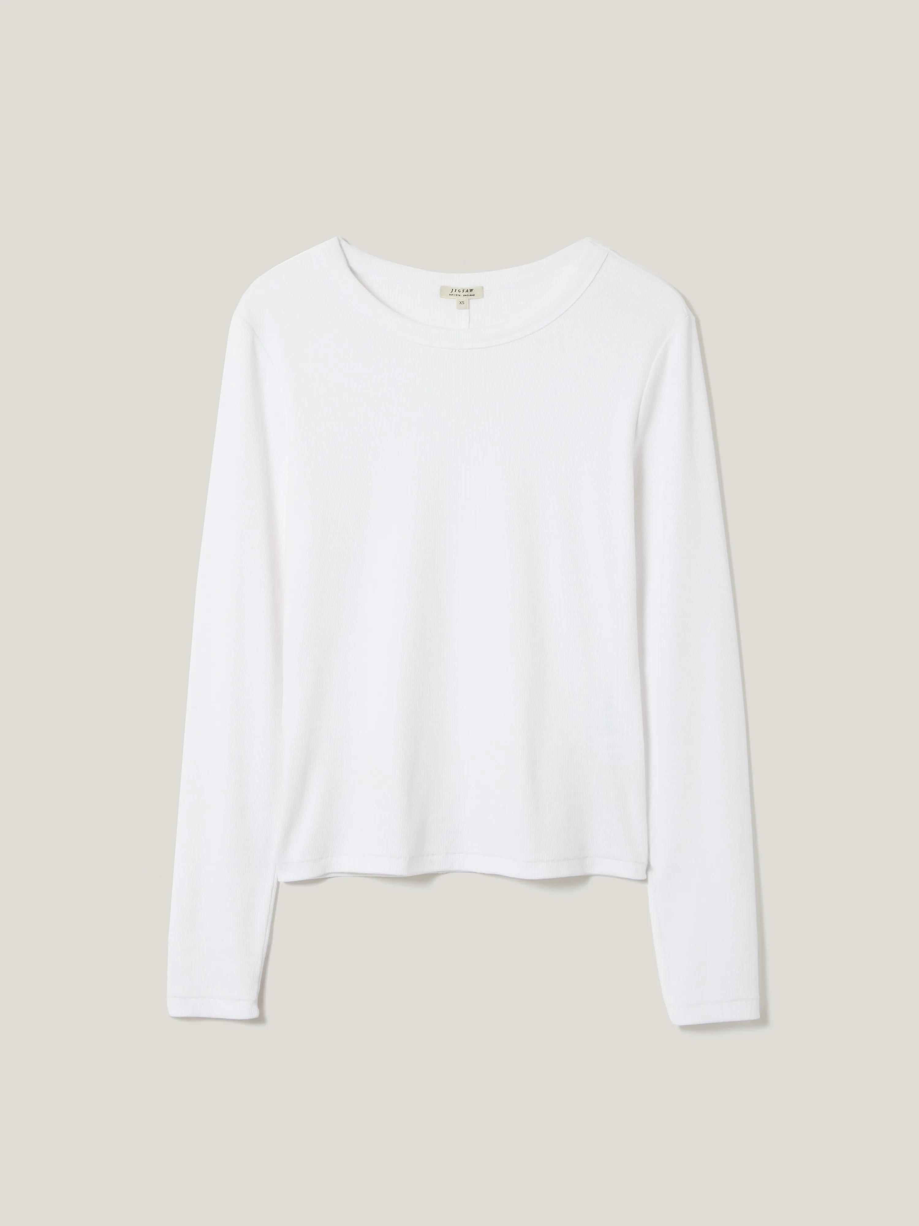 Long Sleeve Fine Cotton Baby Tee | White