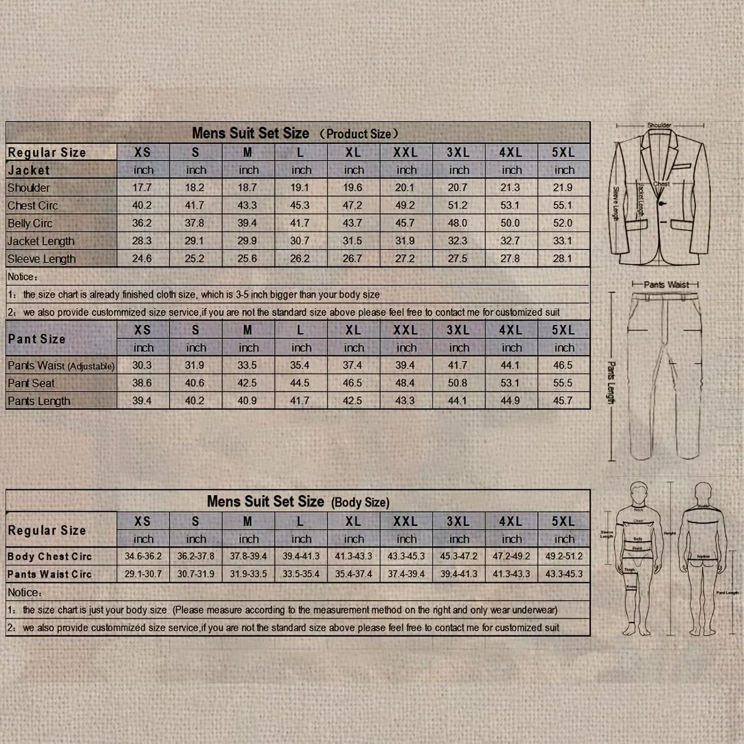 Men's 2 Piece Slim Fit Suit Double Breasted Solid Blazer Formal Jacket and Pants Set for Wedding Prom