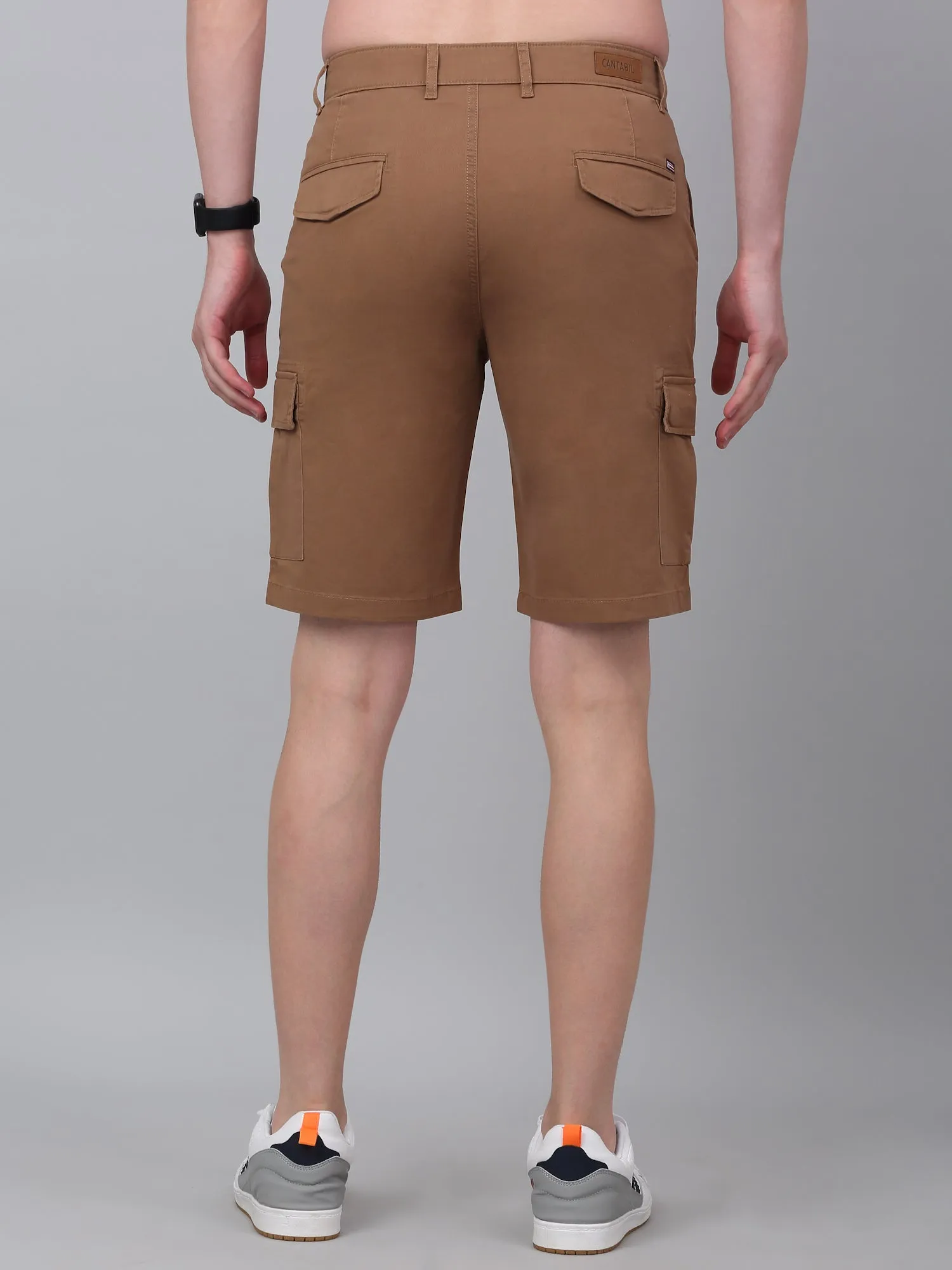 Men's Brown Solid Bermuda