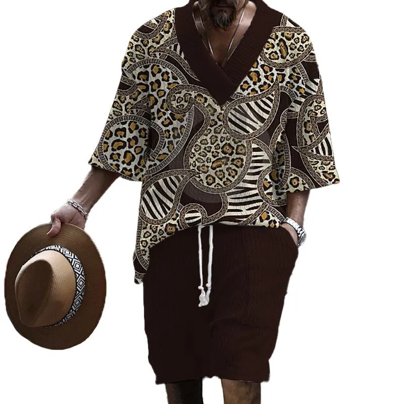MEN'S KNITTED PRINTED CASUAL SUIT 07996550YM