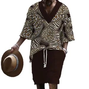 MEN'S KNITTED PRINTED CASUAL SUIT 07996550YM