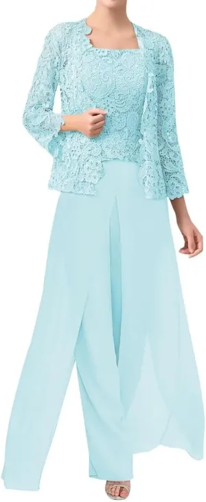 Mother of The Bride Pants Suits Formal Dresses Outfit Set Evening Gowns for Women Mother of The Groom Dresses