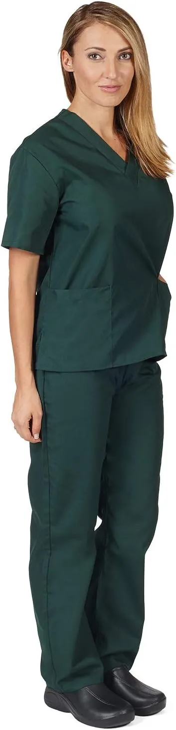 Natural Uniforms Unisex Scrub Set-Top and Pant Set (Standard Workwear Scrub Set)