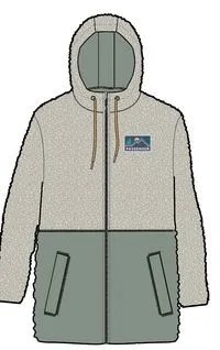 Nestling Recycled Polar-Lined Sherpa Fleece - Vintage White
