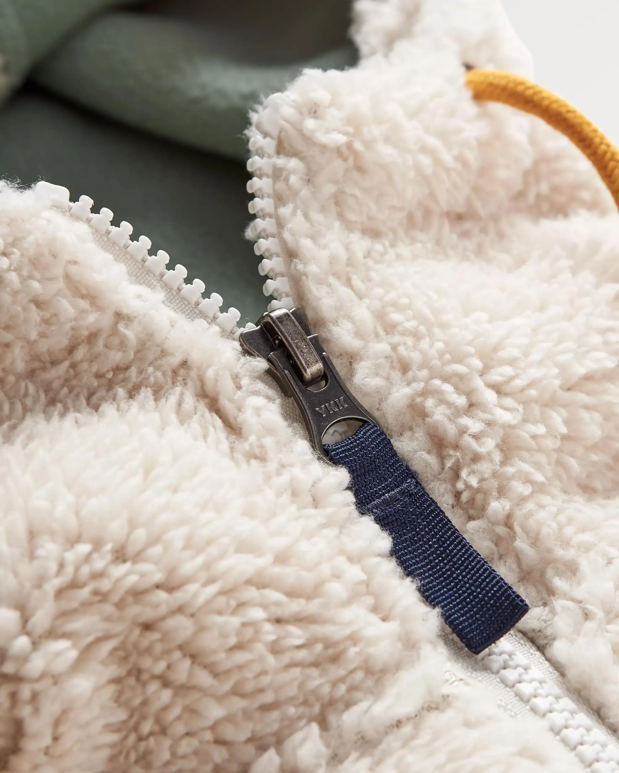 Nestling Recycled Polar-Lined Sherpa Fleece - Vintage White