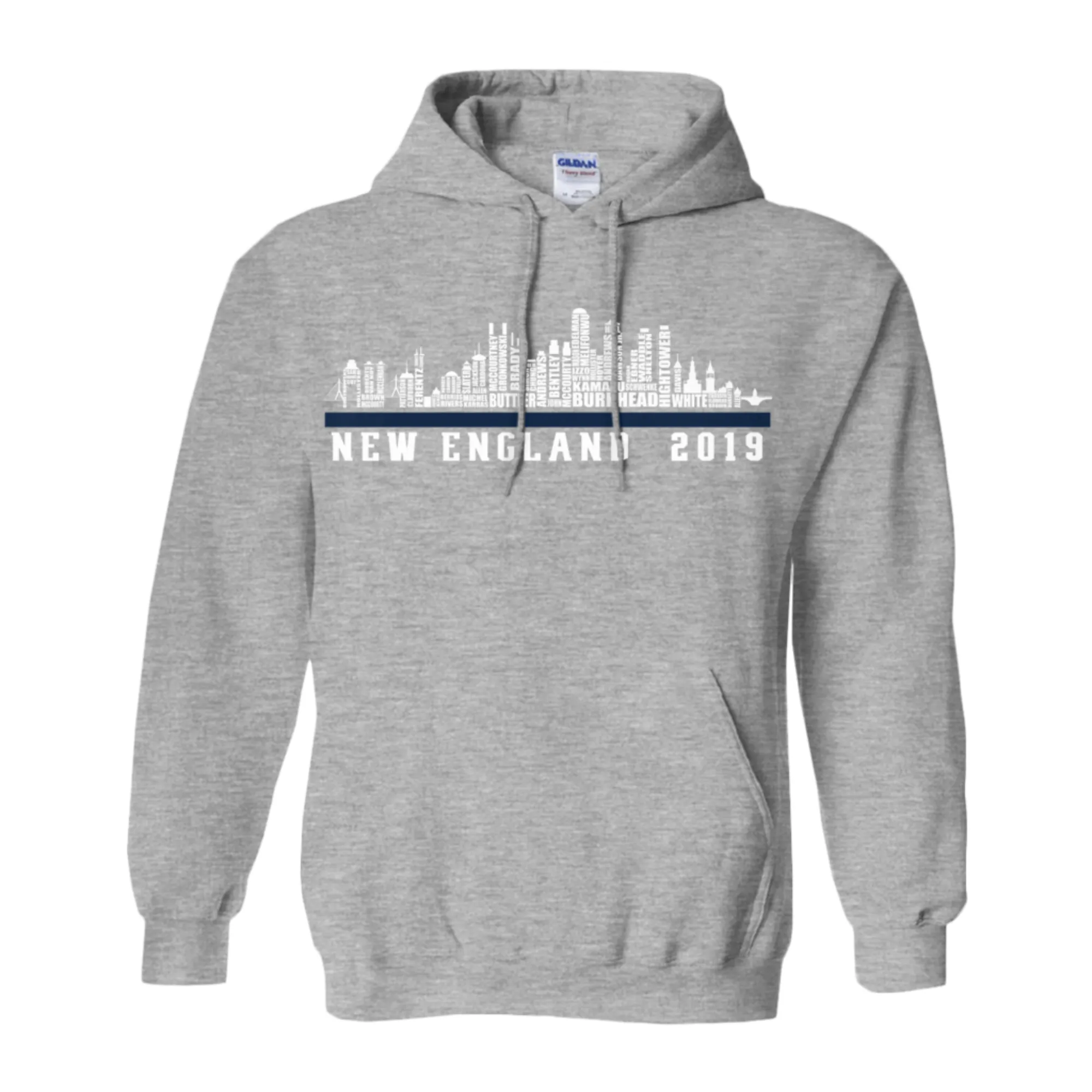 New England 2019 Roster City Gildan Unisex Hoodies