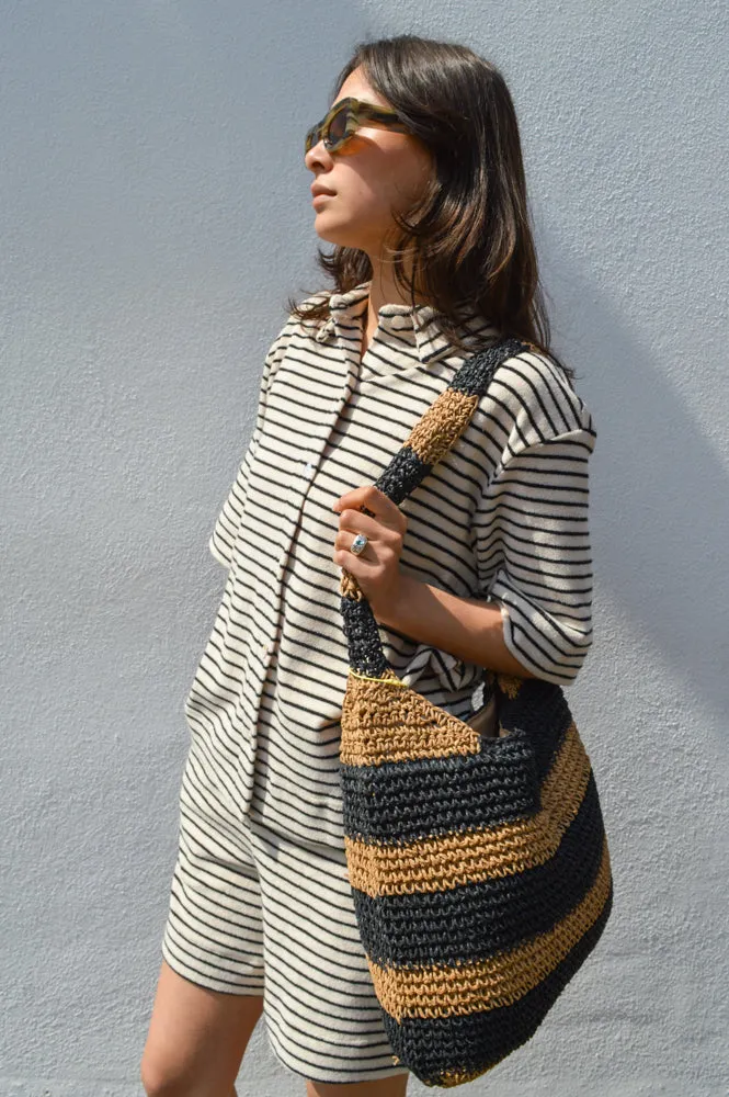 Numph Mosha Gray Morn Striped Shirt