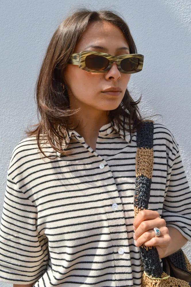 Numph Mosha Gray Morn Striped Shirt