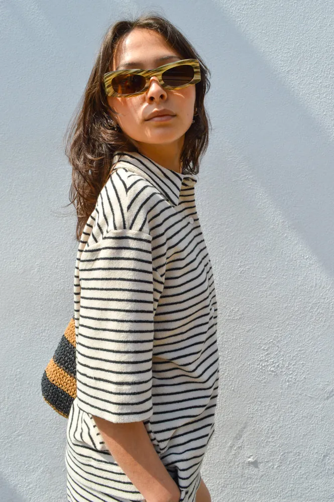 Numph Mosha Gray Morn Striped Shirt