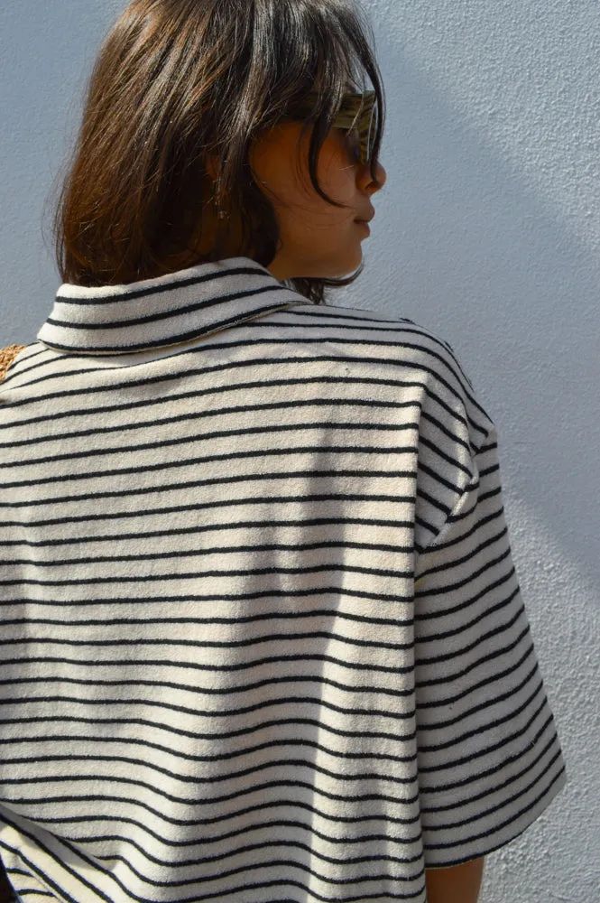 Numph Mosha Gray Morn Striped Shirt
