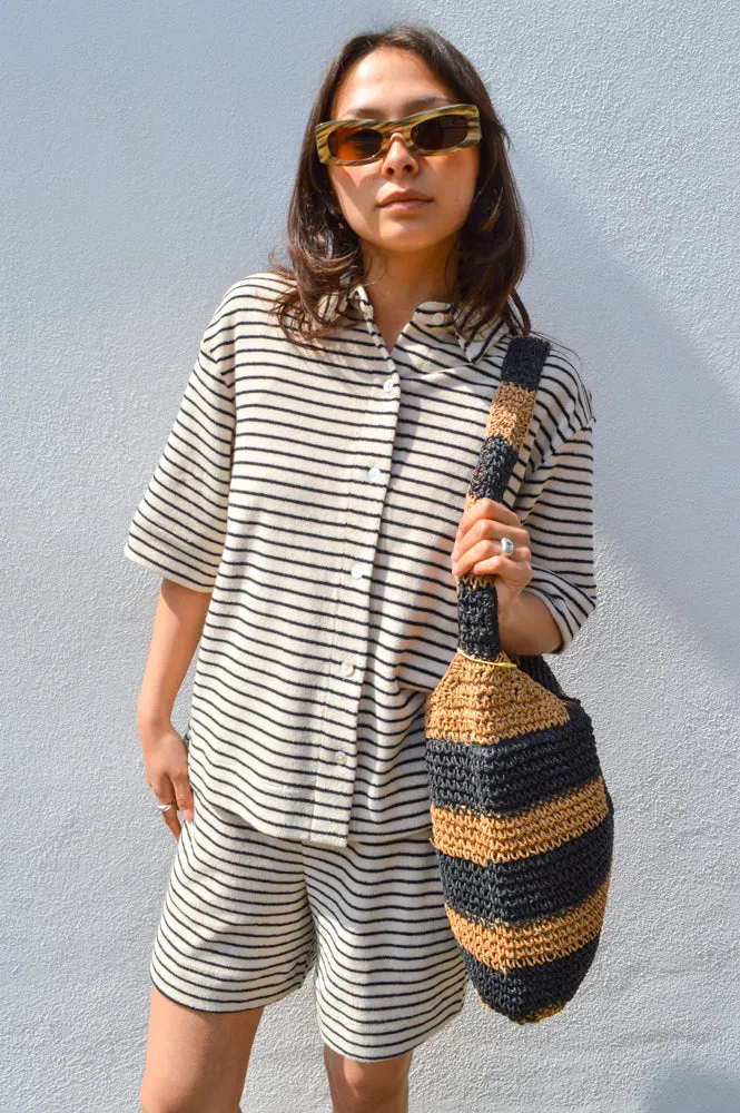Numph Mosha Gray Morn Striped Shirt