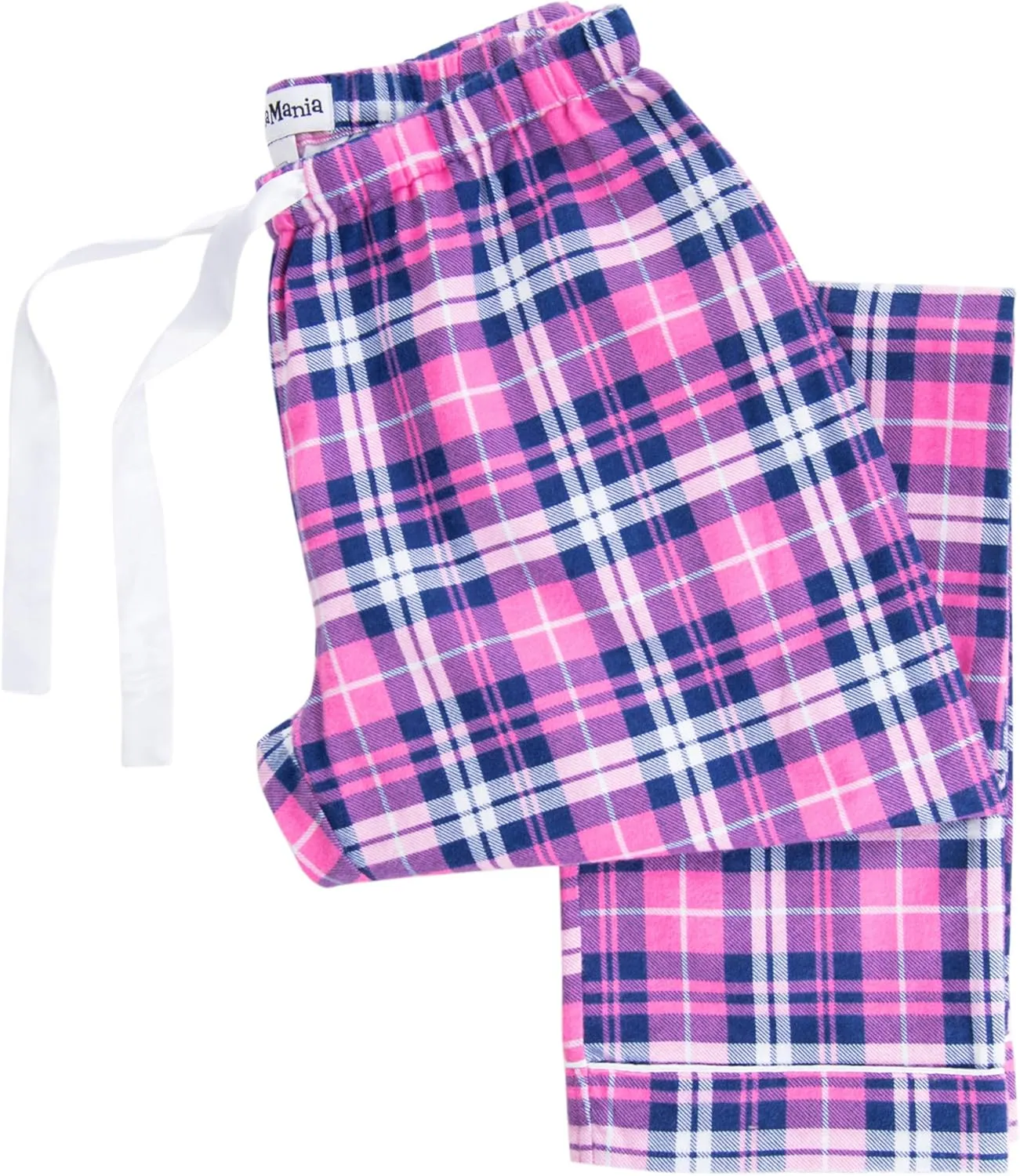 PajamaMania Women's Cotton Flannel Pajama PJ Pants with Pockets